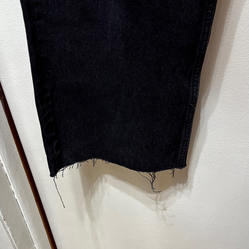 Zara Black Frayed Hem Jeans - Picture 2 of 3